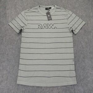 G-Star‎ Mens Raw Logo Merlinos Relaxed Striped T-Shirt Size Small
